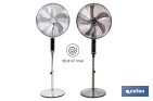 Ventilador de pie de 70 W con mando a distancia y 5 aspas | 3 velocidades, función oscilación, temporizador, 3 modos de ventilación | Disponible en diferentes colores - Cofan