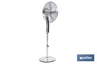Ventilador de pie de 70 W con mando a distancia y 5 aspas | 3 velocidades, función oscilación, temporizador, 3 modos de ventilación | Disponible en diferentes colores - Cofan