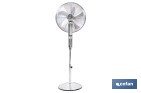 Ventilador de pie de 70 W con mando a distancia y 5 aspas | 3 velocidades, función oscilación, temporizador, 3 modos de ventilación | Disponible en diferentes colores - Cofan