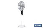Ventilador de pie de 70 W con mando a distancia y 5 aspas | 3 velocidades, función oscilación, temporizador, 3 modos de ventilación | Disponible en diferentes colores - Cofan