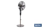 Ventilador de pie de 70 W con mando a distancia y 5 aspas | 3 velocidades, función oscilación, temporizador, 3 modos de ventilación | Disponible en diferentes colores - Cofan