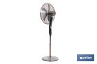 Ventilador de pie de 70 W con mando a distancia y 5 aspas | 3 velocidades, función oscilación, temporizador, 3 modos de ventilación | Disponible en diferentes colores - Cofan