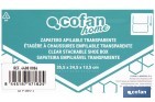 Zapatero apilable transparente | Organizador de zapatos | Medidas: 35,5 x 24,5 x 13,5 cm - Cofan