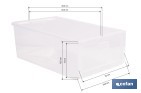 Zapatero apilable transparente | Organizador de zapatos | Medidas: 35,5 x 24,5 x 13,5 cm - Cofan