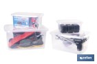 Pack de 4 cajas de almacenaje transparentes con tapa | Capacidades de 4, 8, 15 y 26 litros - Cofan