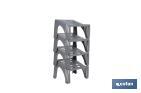 Organizador de zapatos en color gris | Pack de 4 sorportes apilables para maximizar el espacio - Cofan