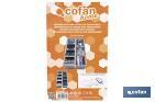 Organizador de cubiertos con separadores para cajón | Cubertero con 7 compartimentos y separadores modulares | Color: gris | Material: polipropileno - Cofan