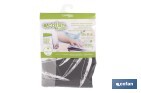 Cushioned ironing board cover | Universal size | White branch pattern | Colour: two-tone grey | Material: 100% cotton | Reflects steam | Size: 135 x 53cm - Cofan