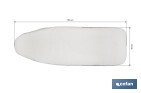 Cushioned ironing board cover | Colour: metallic grey | Material: 100% cotton | Reflects steam | Available in two different sizes - Cofan
