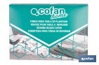 Funda acolchada para tabla de planchar | Tamaño universal | Estampado de triángulos verdes | Material: 100 % algodón | Refleja el vapor | Medidas: 140 x 60 cm - Cofan