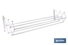 Tendedero de pared extensible en aluminio pulido | Medida: 100 cm | 5 Varillas con 5 metros de área de tendido | Ideal para Interiores y Exteriores - Cofan
