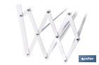 Tendedero de pared extensible en aluminio pulido | Medida: 100 cm | 5 Varillas con 5 metros de área de tendido | Ideal para Interiores y Exteriores - Cofan