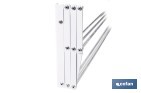 Tendedero de pared extensible en aluminio pulido | Medida: 100 cm | 5 Varillas con 5 metros de área de tendido | Ideal para Interiores y Exteriores - Cofan
