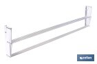 Tendedero de pared extensible en aluminio pulido | Medida: 100 cm | 5 Varillas con 5 metros de área de tendido | Ideal para Interiores y Exteriores - Cofan