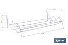 Tendedero de pared extensible en aluminio pulido | Medida: 100 cm | 5 Varillas con 5 metros de área de tendido | Ideal para Interiores y Exteriores - Cofan