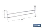 Tendedero de pared extensible en aluminio pulido | Medida: 100 cm | 5 Varillas con 5 metros de área de tendido | Ideal para Interiores y Exteriores - Cofan