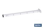 Tendedero de pared abatible | Con 2 soportes metálicos | Ancho de hasta 150 cm | Longitud: 50,5 cm | Incluye tornillos y tacos - Cofan