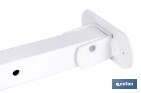 Tendedero de pared abatible | Con 2 soportes metálicos | Ancho de hasta 150 cm | Longitud: 50,5 cm | Incluye tornillos y tacos - Cofan