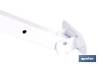 Tendedero de pared abatible | Con 2 soportes metálicos | Ancho de hasta 150 cm | Longitud: 50,5 cm | Incluye tornillos y tacos - Cofan