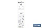 Tendedero de pared abatible | Con 2 soportes metálicos | Ancho de hasta 150 cm | Longitud: 50,5 cm | Incluye tornillos y tacos - Cofan