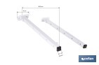 Tendedero de pared abatible | Con 2 soportes metálicos | Ancho de hasta 150 cm | Longitud: 50,5 cm | Incluye tornillos y tacos - Cofan