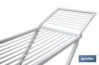 Tendedero de resina blanca con alas | 20 metros de tendido | Resistente a la Intemperie y UV - Cofan