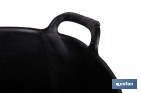 Capazo negro de polietileno reciclado con base plana estable | Adecuado para uso agrícola y construcción, poda, vendimia, apilable | Disponible en varias capacidades - Cofan