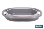 Barreño plegable con 18 litros de capacidad en color gris y blanco | Ahorro de espacio, fácil almacenamiento y transporte - Cofan