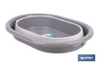 Barreño plegable con 18 litros de capacidad en color gris y blanco | Ahorro de espacio, fácil almacenamiento y transporte - Cofan