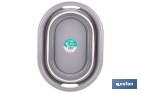 Barreño plegable con 18 litros de capacidad en color gris y blanco | Ahorro de espacio, fácil almacenamiento y transporte - Cofan