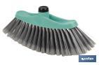 Sweeping brush | Polypropylene head | PVC bristles | Turquoise and grey | Size: 34 x 8 x 15cm - Cofan