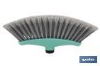 Sweeping brush | Polypropylene head | PVC bristles | Turquoise and grey | Size: 34 x 8 x 15cm - Cofan