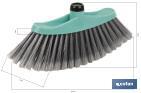 Sweeping brush | Polypropylene head | PVC bristles | Turquoise and grey | Size: 34 x 8 x 15cm - Cofan