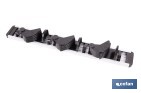Colgador de escobas y fregonas con 3 soportes y 4 ganchos | Organizador de pared fuerte, práctico y ajustable - Cofan