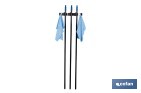 Colgador de escobas y fregonas con 3 soportes y 4 ganchos | Organizador de pared fuerte, práctico y ajustable - Cofan