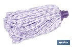 Fregona de microfibra trenzada | Rosca universal | 30 % más de absorción, volumen y ligereza | Secado rápido para una limpieza impecable - Cofan