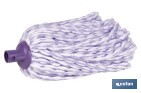 Fregona de microfibra trenzada | Rosca universal | 30 % más de absorción, volumen y ligereza | Secado rápido para una limpieza impecable - Cofan