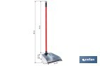 Recogedor metálico | Chapa galvanizada | Palo de rosca incluido | Durabilidad y limpieza profesional | Medidas: 83 x 24 cm - Cofan