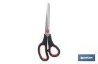Tijeras multiusos con mango bimaterial | Hojas de acero inoxidable | Adecuadas para tela, papel, plástico | Longitud: 21,5 cm - Cofan