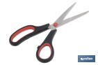 Tijeras multiusos con mango bimaterial | Hojas de acero inoxidable | Adecuadas para tela, papel, plástico | Longitud: 21,5 cm - Cofan