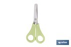 TIJERAS ESCOLARES CON PUNTA REDONDA | INLCUYE ESCALA DE MEDICIÓN | IDEAL PARA NIÑOS Y TAREAS ESCOLARES | LONGITUD: 13,3 CM