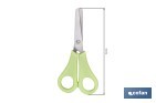 Tijeras escolares con punta redonda | Inlcuye escala de medición | Ideal para niños y tareas escolares | Longitud: 13,3 cm - Cofan