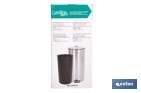 Cubo de basura de acero con pedal y cubo interior | Papelera metálica para baño y cocina | Recubrimiento antihuellas | Disponible en diferentes capacidades - Cofan