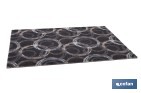 Felpudo de entrada con círculos | Material resistente | Base antideslizante | Adecuado para interior y exterior | Medidas: 50 x 70 cm - Cofan