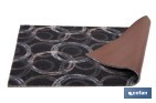 Felpudo de entrada con círculos | Material resistente | Base antideslizante | Adecuado para interior y exterior | Medidas: 50 x 70 cm - Cofan