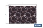 Felpudo de entrada con círculos | Material resistente | Base antideslizante | Adecuado para interior y exterior | Medidas: 50 x 70 cm - Cofan