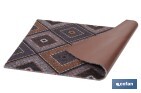 Felpudo de entrada con diseño abstracto de rombos | Material resistente | Base antideslizante | Adecuado para interior y exterior | Medidas: 50 x 70 cm - Cofan