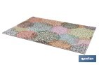 Felpudo de entrada con diseño abstracto de círculos multicolor | Material resistente | Base antideslizante | Diseño abstracto con círculos multicolor | Adecuado para interior y exterior | Medidas: 50 x 70 cm - Cofan