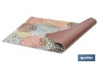 Felpudo de entrada con diseño abstracto de círculos multicolor | Material resistente | Base antideslizante | Diseño abstracto con círculos multicolor | Adecuado para interior y exterior | Medidas: 50 x 70 cm - Cofan