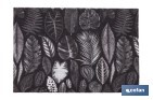 FELPUDO DE ENTRADA CON DISEÑO DE HOJAS EN TONOS OSCUROS | MATERIAL RESISTENTE | BASE ANTIDESLIZANTE | ADECUADO PARA INTERIOR Y EXTERIOR | MEDIDAS: 50 X 70 CM